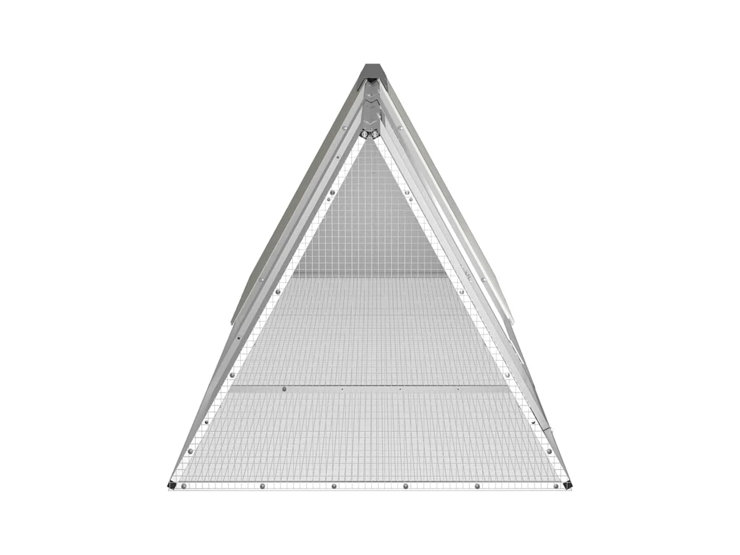 Borlänge  Cage pour lapin Gris 302,5x80,5x71 cm Acier galvanisé