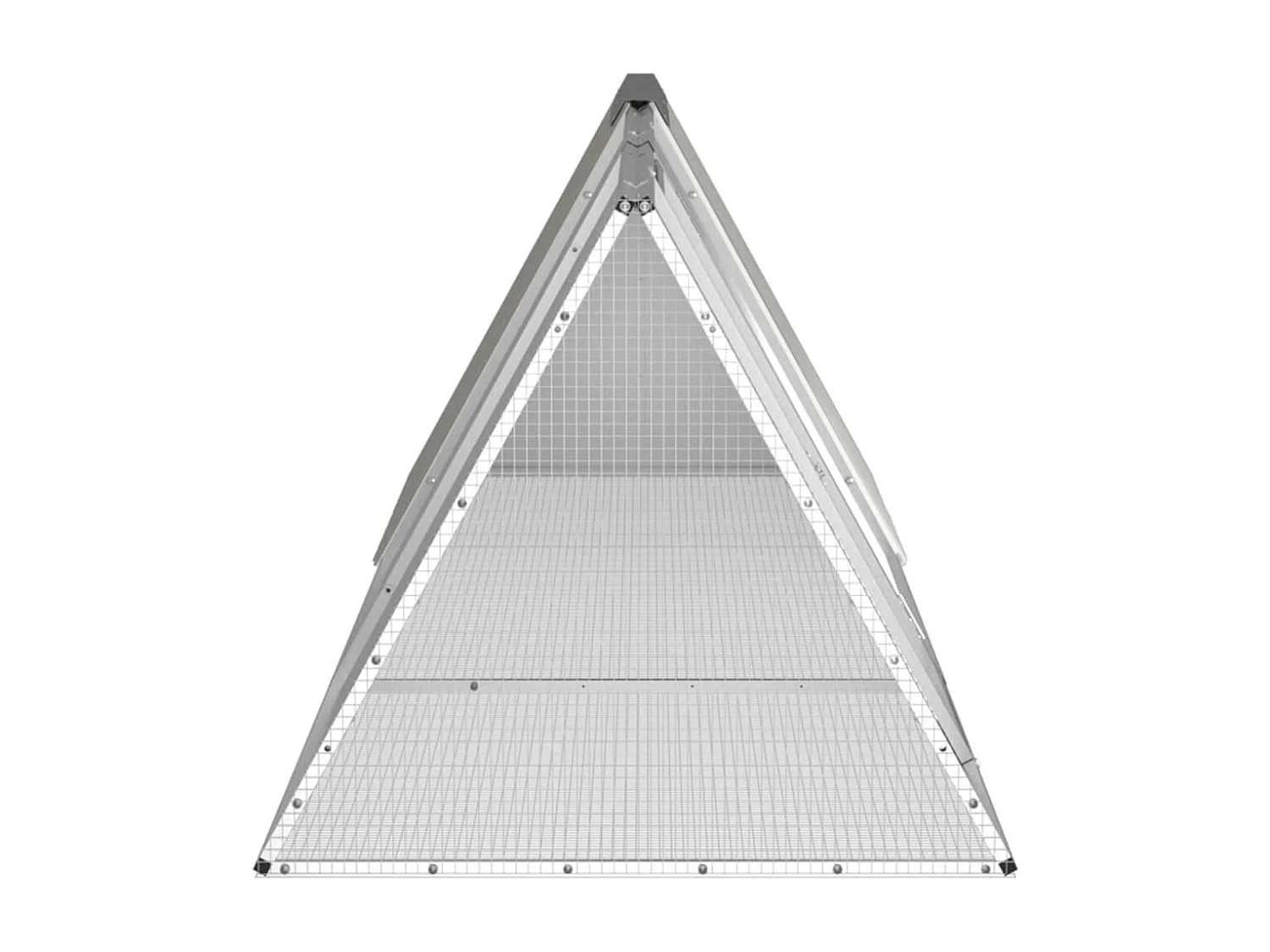 Borlänge  Cage pour lapin Gris 302,5x80,5x71 cm Acier galvanisé