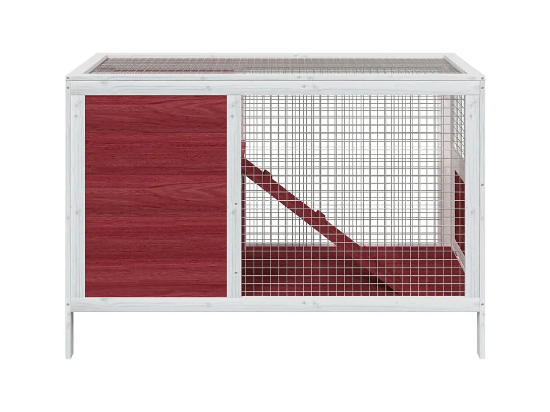 Mardir  Clapier moka 103x44x69,5 cm bois de pin massif