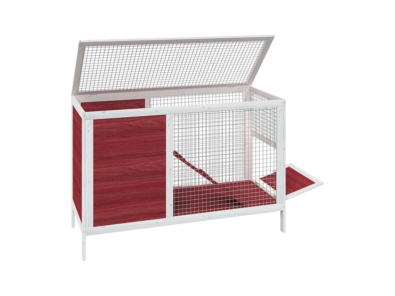 Mardir  Clapier moka 103x44x69,5 cm bois de pin massif