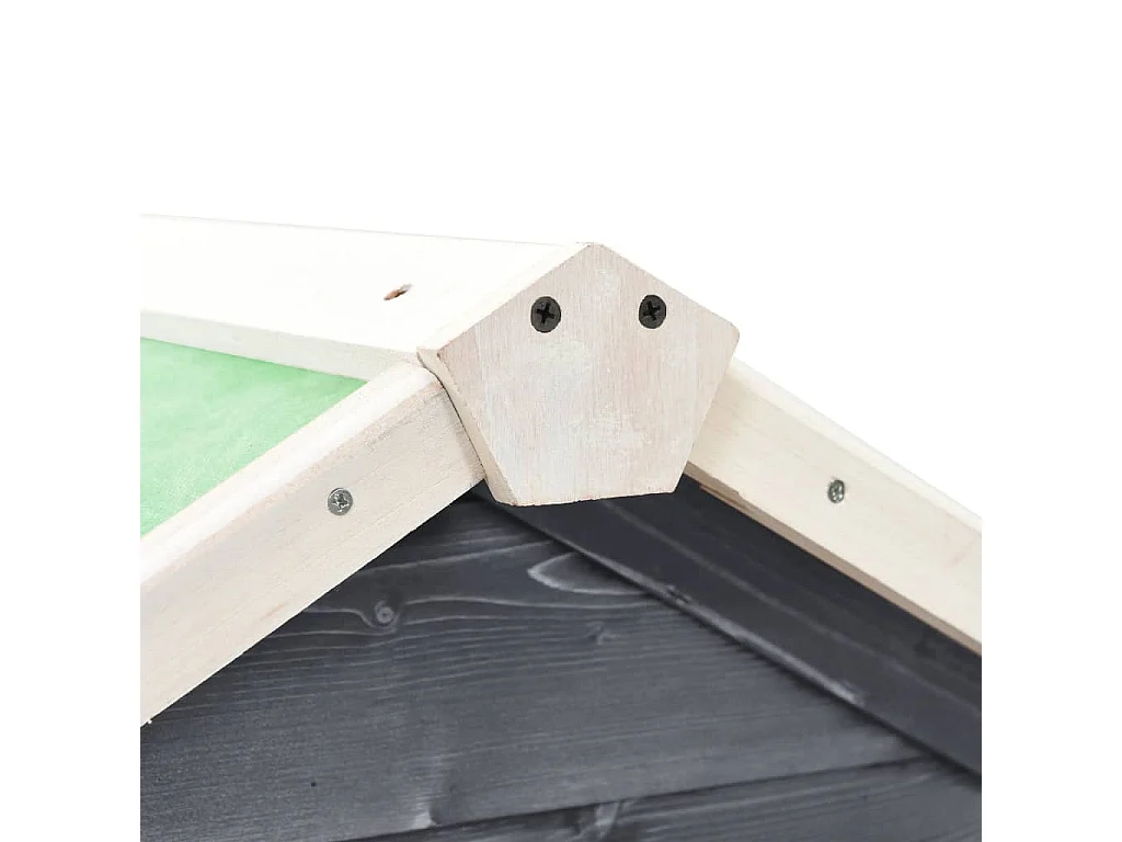 Jesper  Clapier Gris et blanc 140x63x120 cm Bois de sapin massif