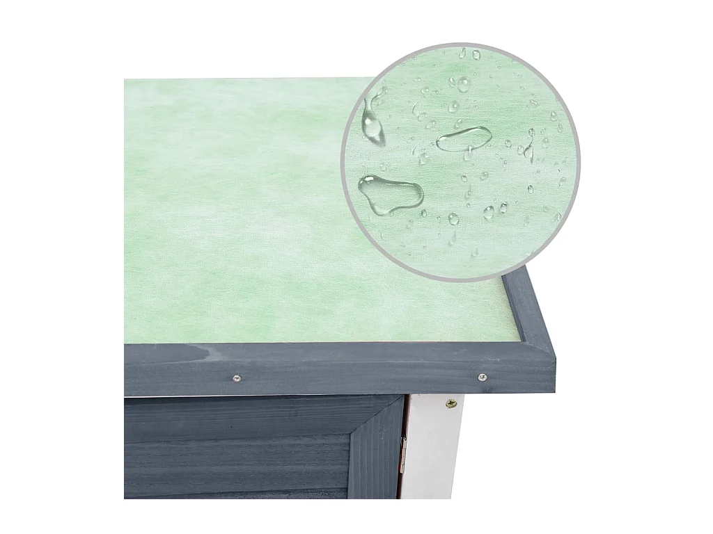 Mareina  Clapier d'extérieur 1 porte Gris Bois