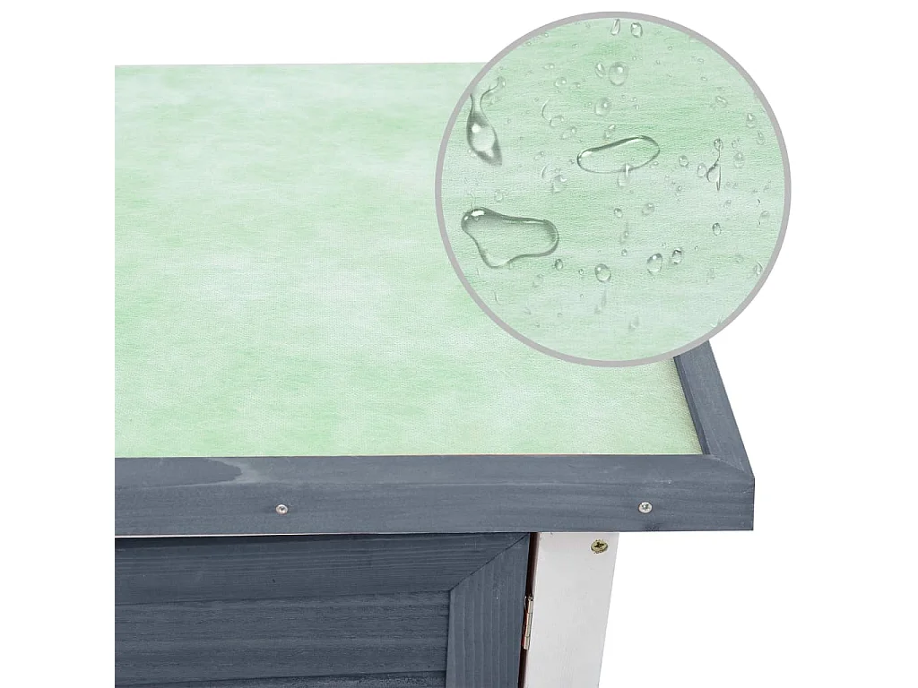 Mareina  Clapier d'extérieur 1 porte Gris Bois