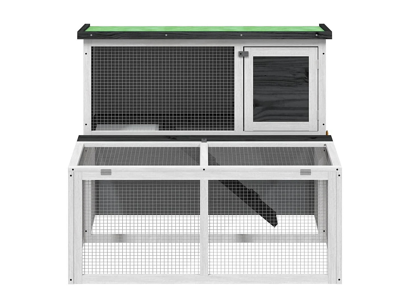 Jacques-René  Clapier gris 102x90x84,5 cm bois de pin massif