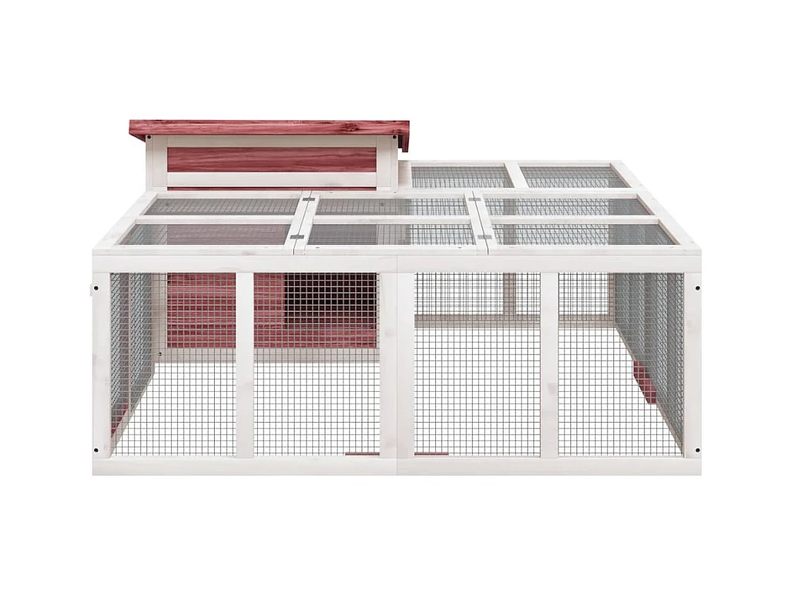 Pierre-Armand-Luc  Clapier moka 144x123x67,5 cm bois de pin massif