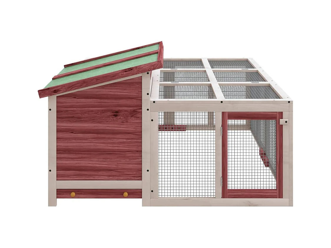 Pierre-Armand-Luc  Clapier moka 144x123x67,5 cm bois de pin massif