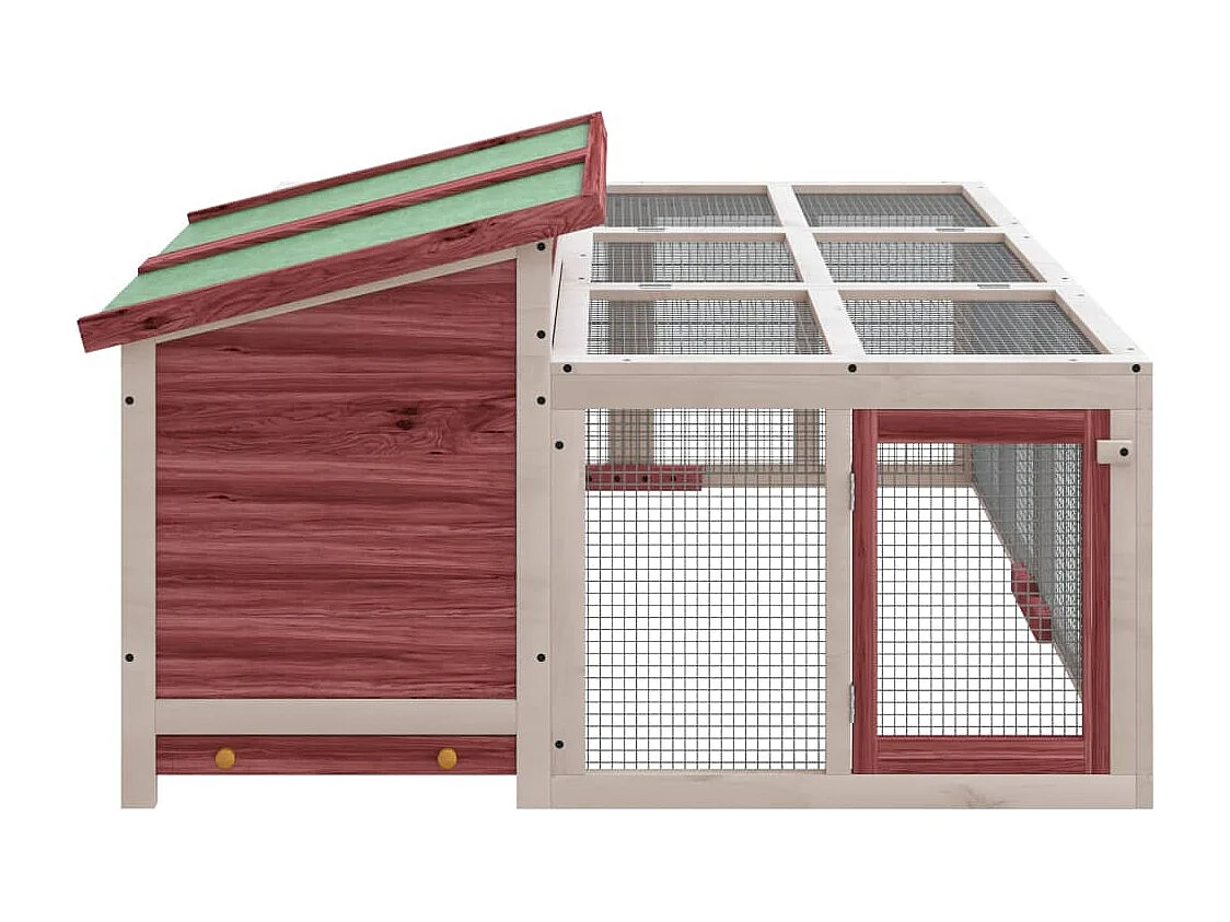 Pierre-Armand-Luc  Clapier moka 144x123x67,5 cm bois de pin massif
