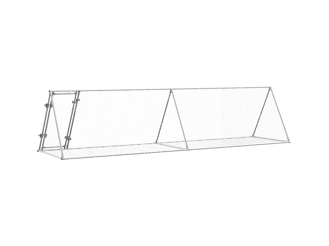 Claude-Gérard  Clapier argenté 400x105x91 cm acier galvanisé