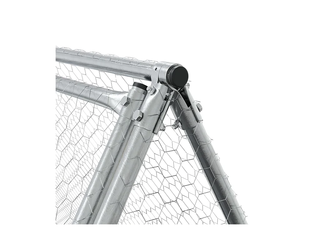 Claude-Gérard  Clapier argenté 400x105x91 cm acier galvanisé