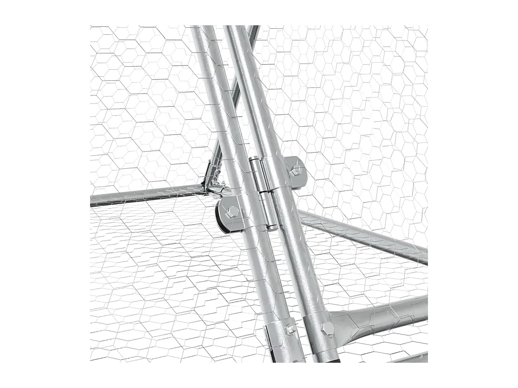 Claude-Gérard  Clapier argenté 400x105x91 cm acier galvanisé