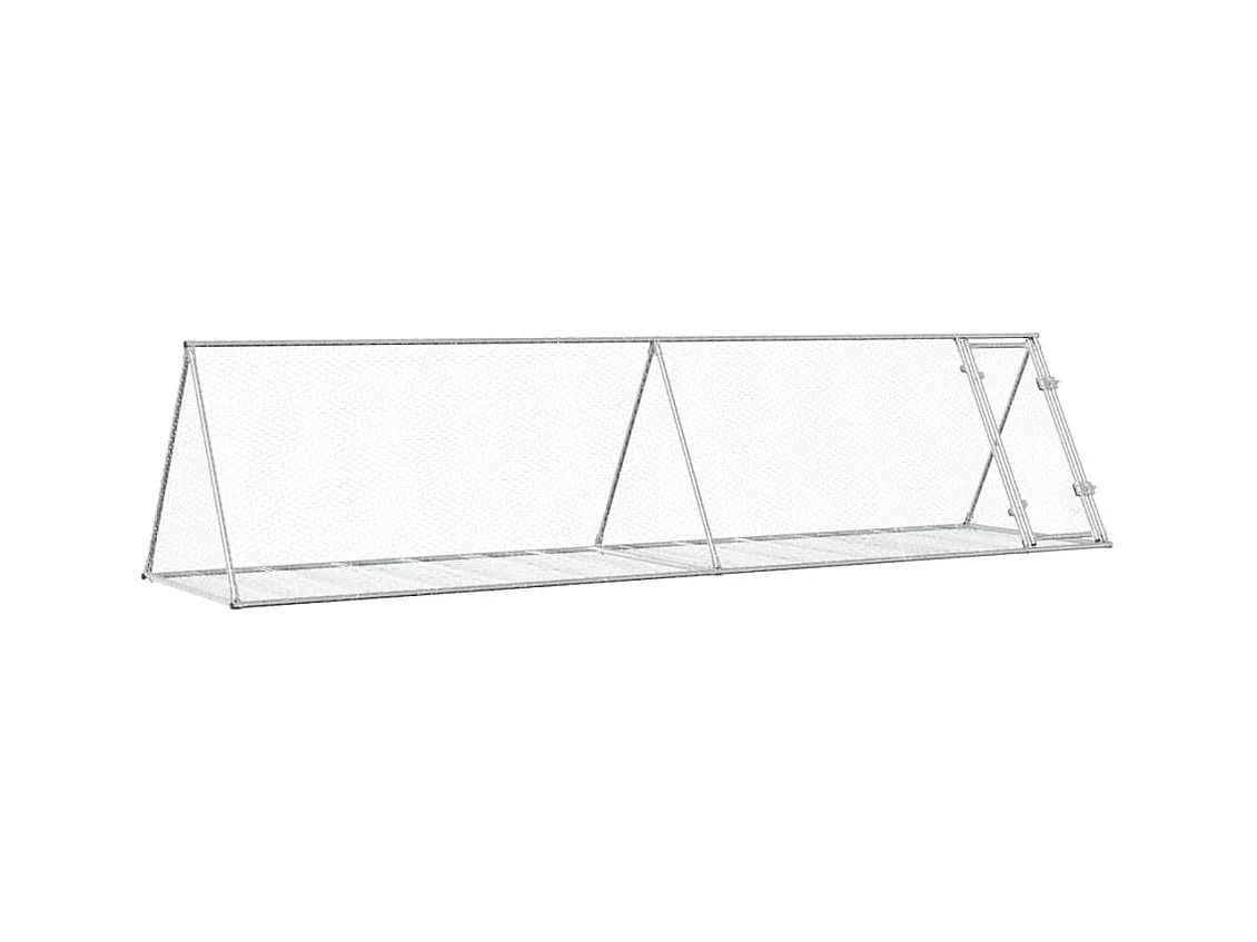 Claude-Gérard  Clapier argenté 400x105x91 cm acier galvanisé