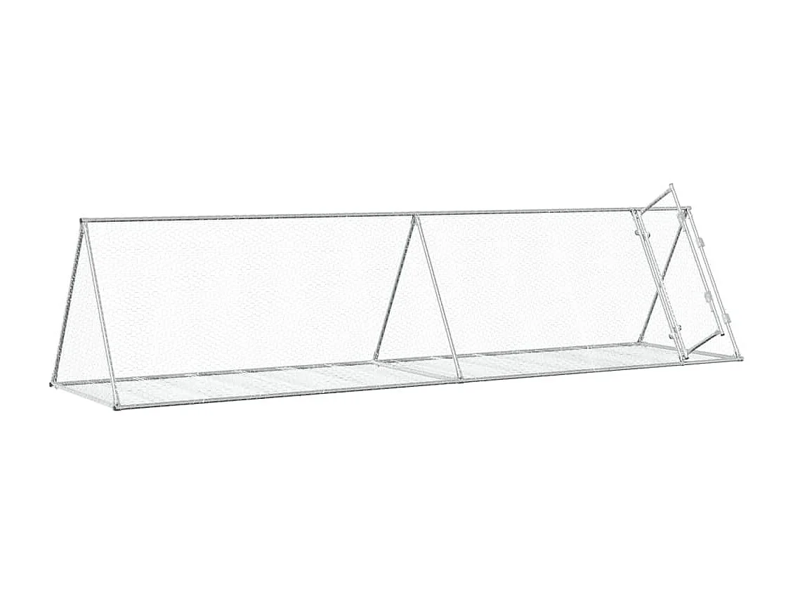 Claude-Gérard  Clapier argenté 400x105x91 cm acier galvanisé