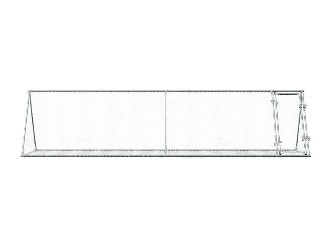 Claude-Gérard  Clapier argenté 400x105x91 cm acier galvanisé