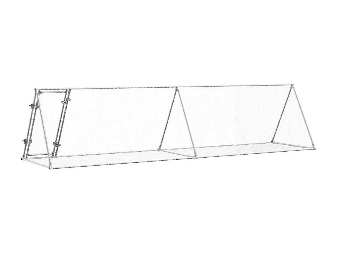 Claude-Gérard  Clapier argenté 400x105x91 cm acier galvanisé