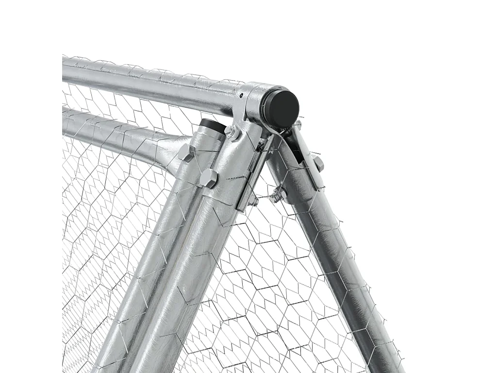 Claude-Gérard  Clapier argenté 400x105x91 cm acier galvanisé