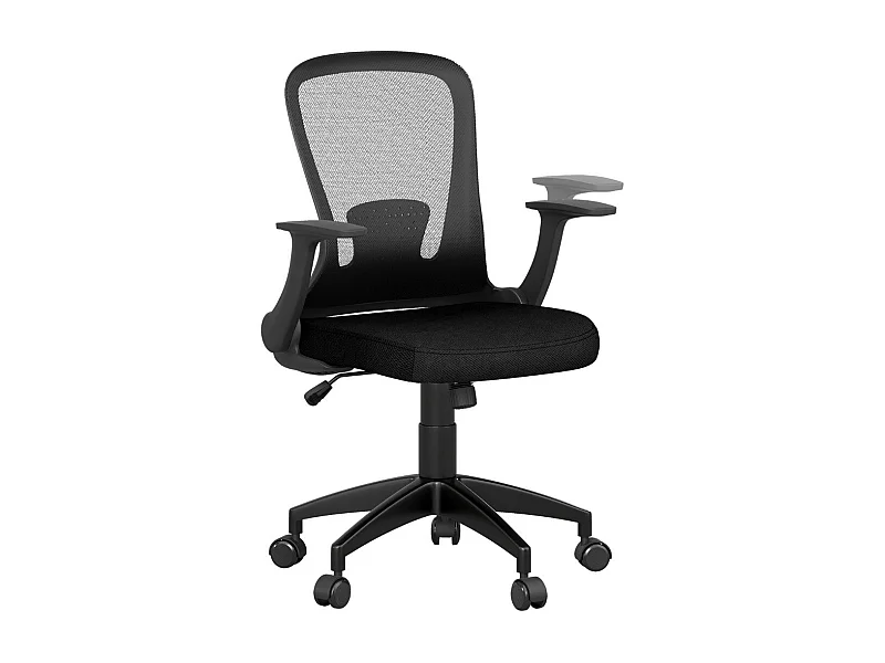 Sedia da ufficio ergonomica girevole con braccioli ribaltabili e supporto lombare