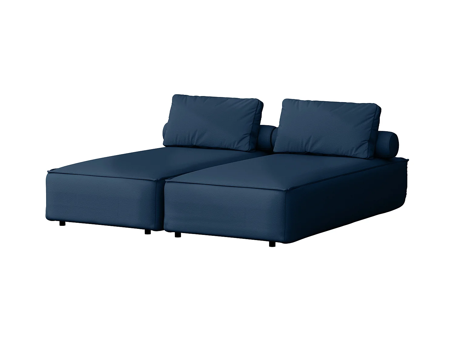 Tuinmeubel dubbele ligstoel MALIBU, stof ODYSSEY, marineblauw