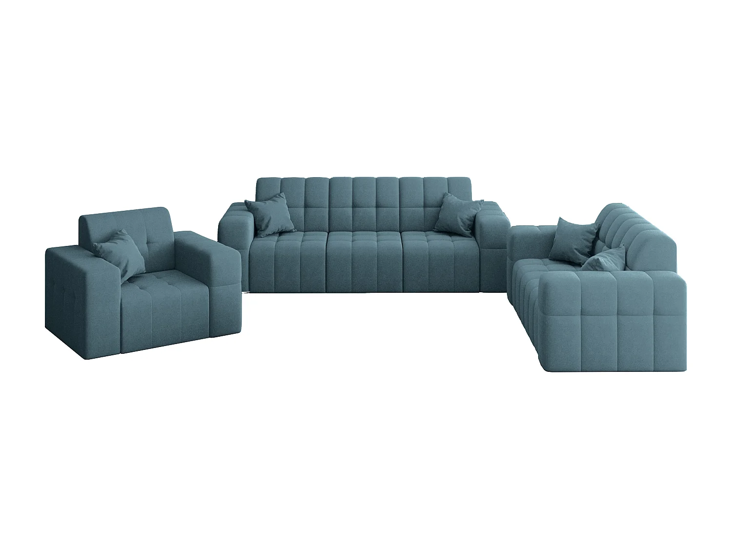 Set 3+2+1 NIMES, Stoff Portland, Blau