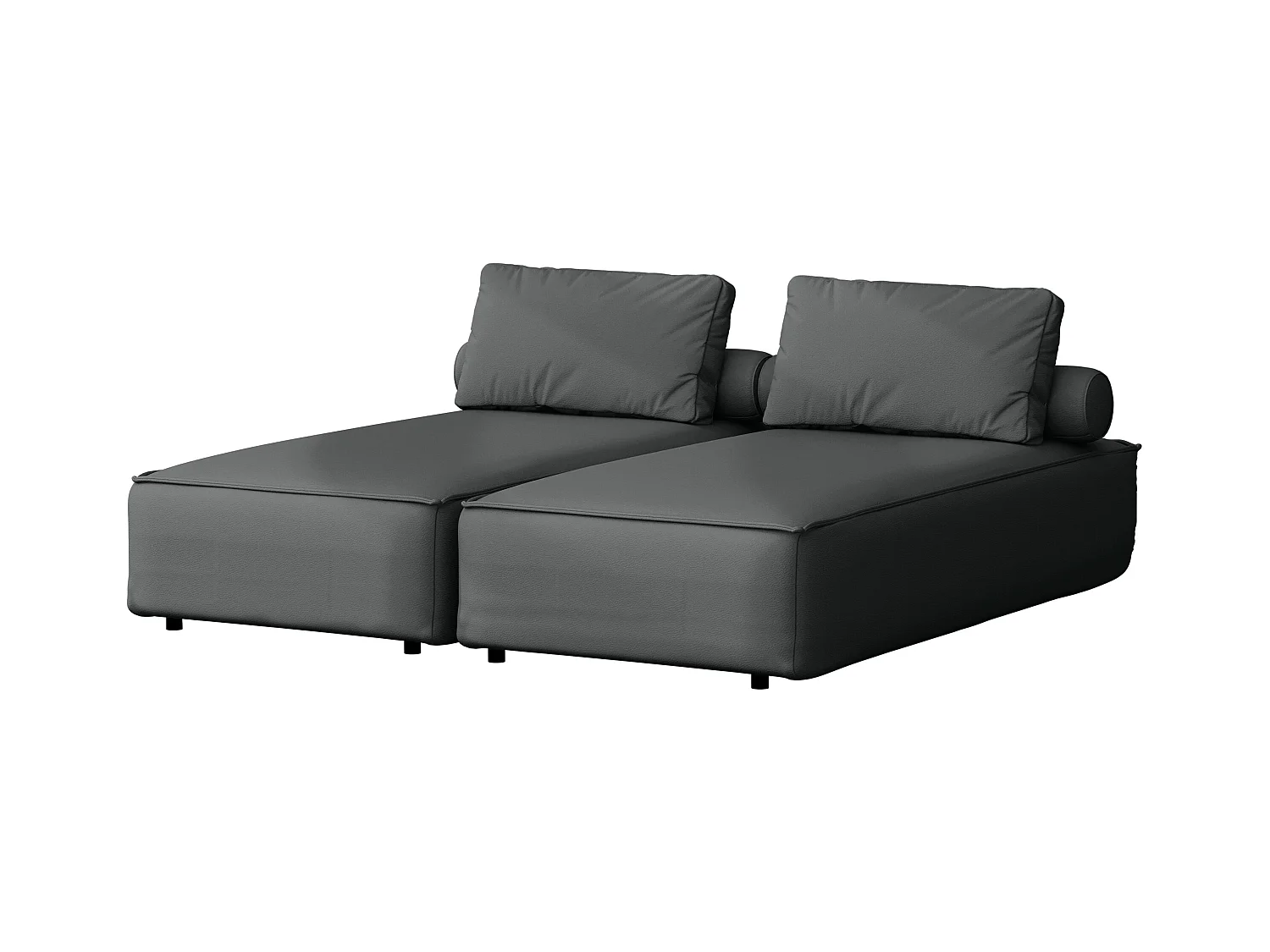 Tuinmeubel dubbele ligstoel MALIBU, stof ODYSSEY, antraciet