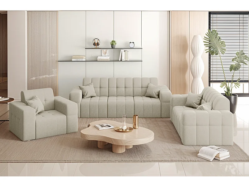 Set 3+2+1 NIMES, Portland stof, ecru