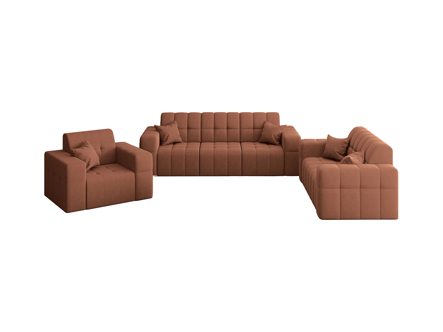 Set 3+2+1 NIMES, Stoff Portland, Kupfer