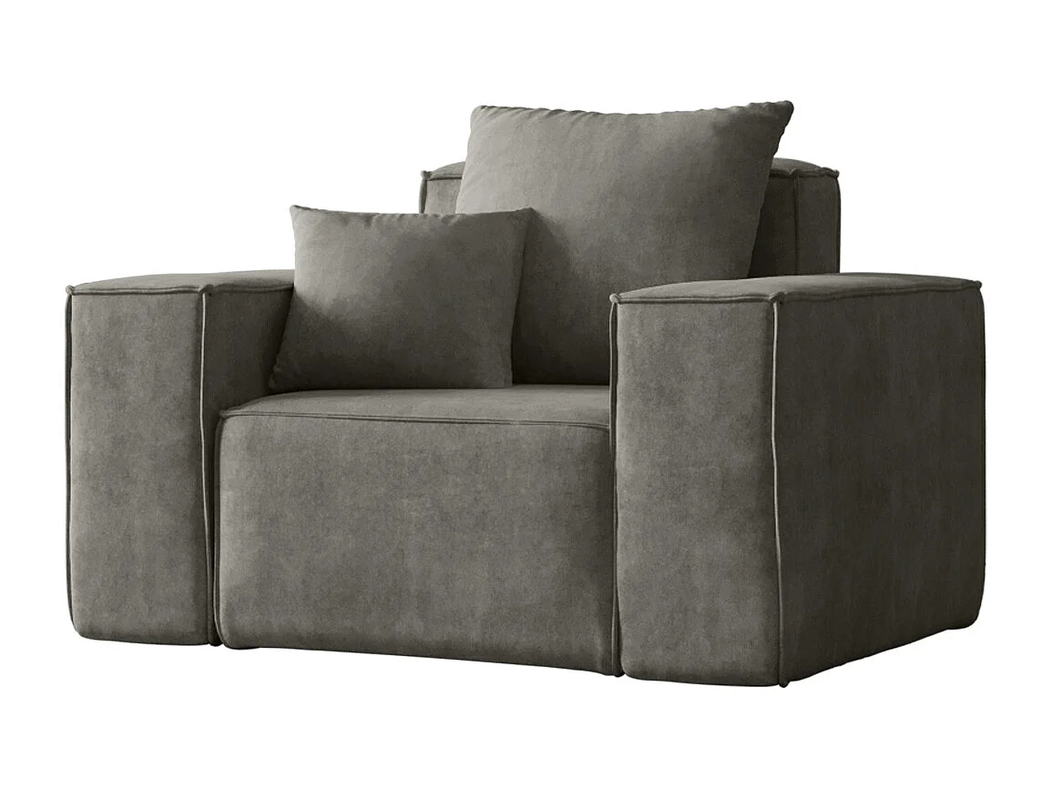 Fauteuil ELLA, tissu Noel, gris