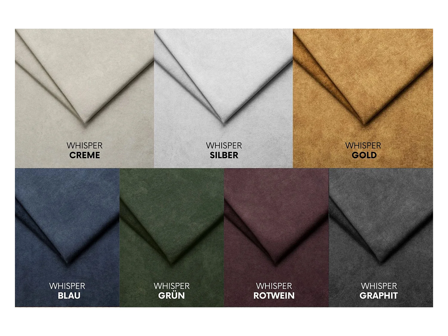 Set 2+1+1 CHESTERFIELD, Stoff Whisper, Creme