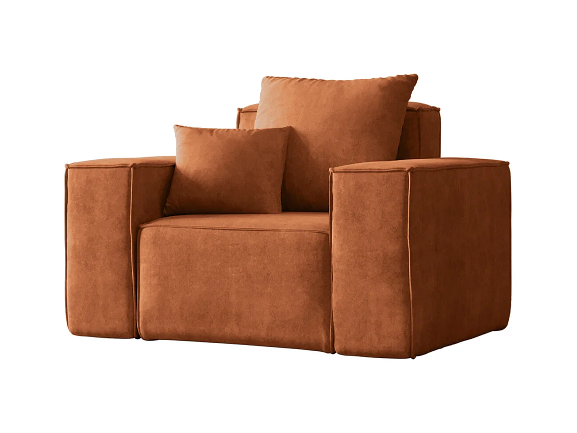 Fauteuil ELLA, tissu Noel, orange