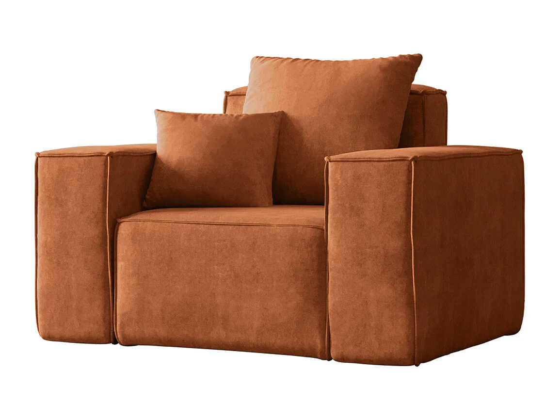 Fauteuil ELLA, tissu Noel, orange