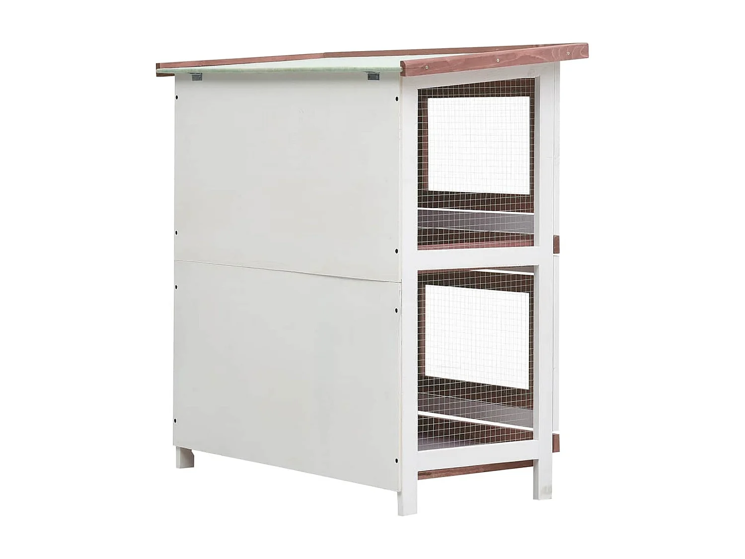 Trinity  Clapier d'extérieur 4 portes Marron Bois