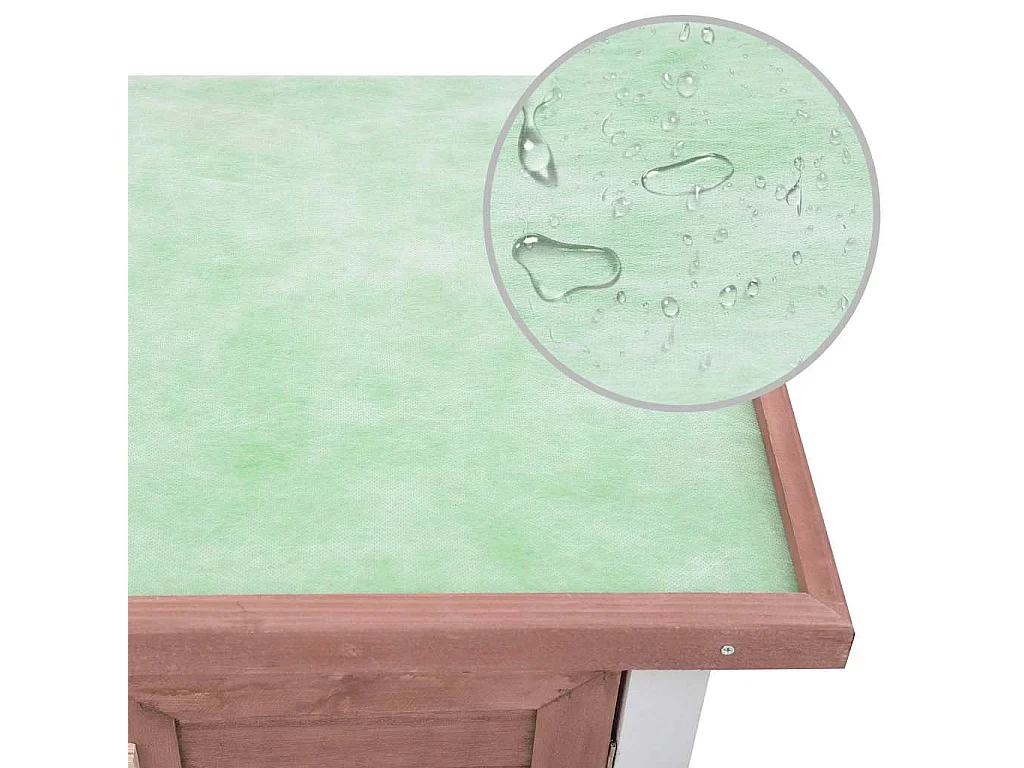 Trinity  Clapier d'extérieur 4 portes Marron Bois