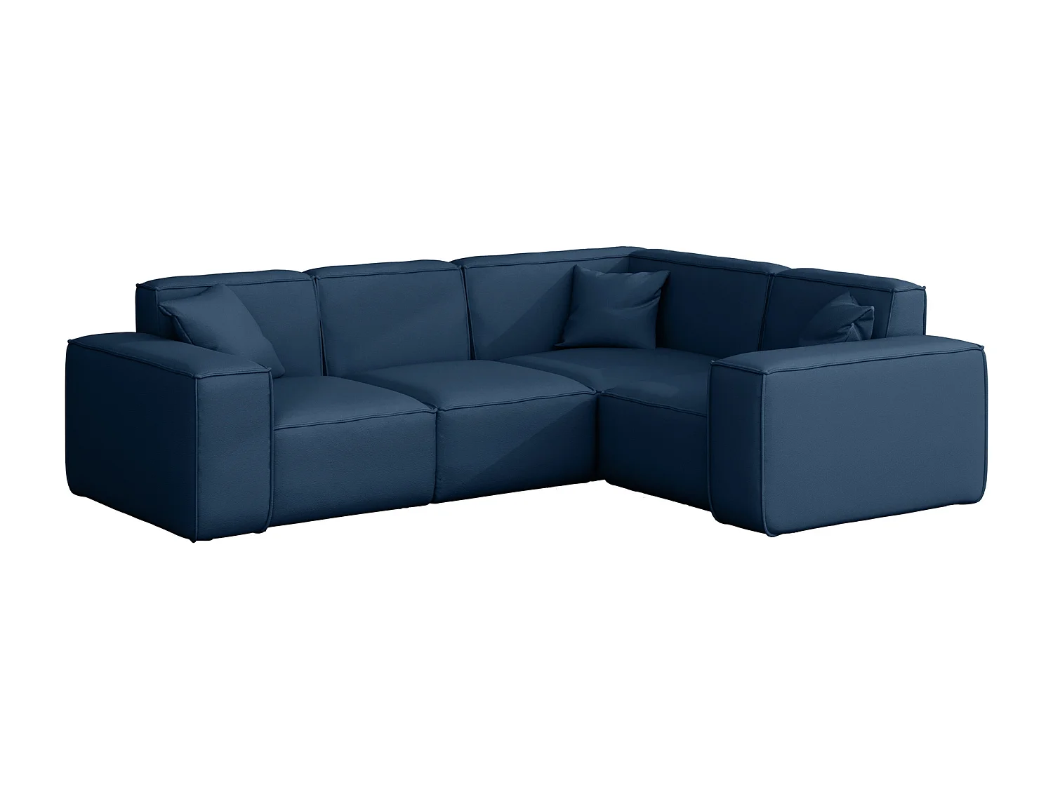 Salon de jardin canapé d'angle MALIBU, tissu ODYSSEY, bleu marine, droit