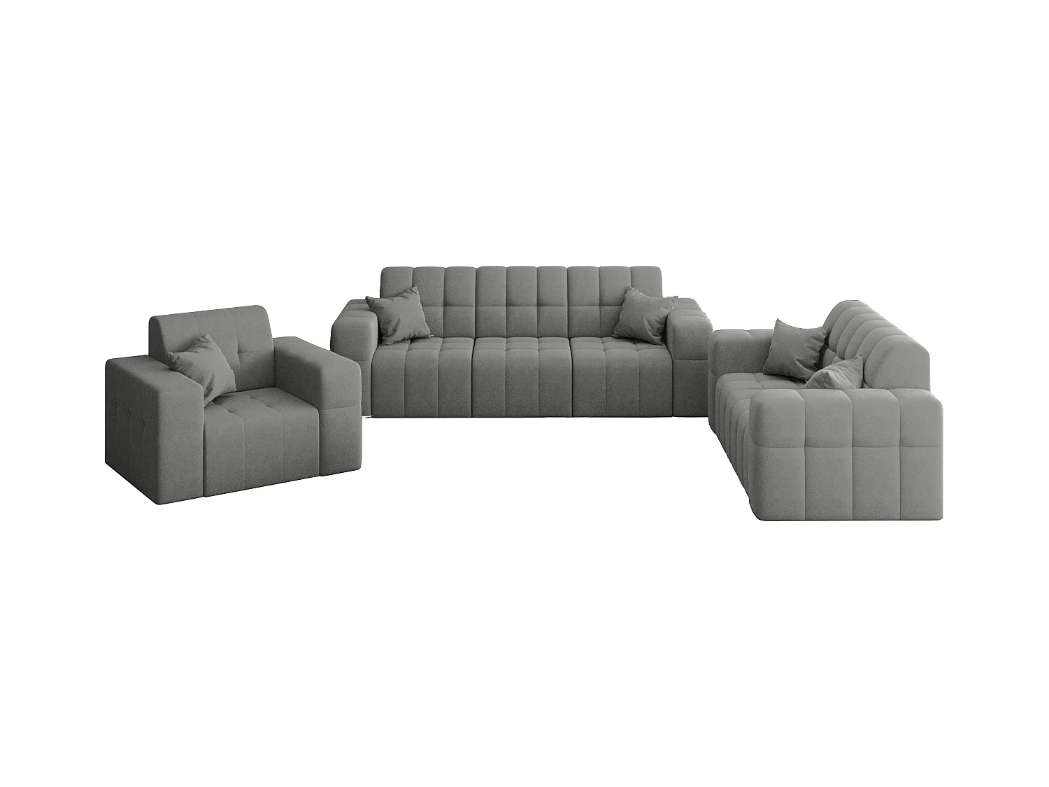 Set 3+2+1 NIMES, Stoff Portland, Anthrazit