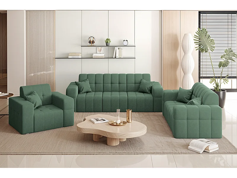 Set 3+2+1 NIMES, stof Portland, groen