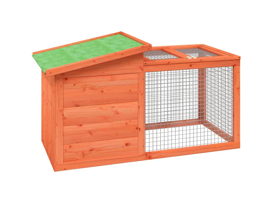 Tyron  Clapier marron 100,5x54x55 cm bois de pin massif