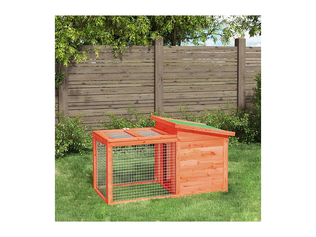 Tyron  Clapier marron 100,5x54x55 cm bois de pin massif