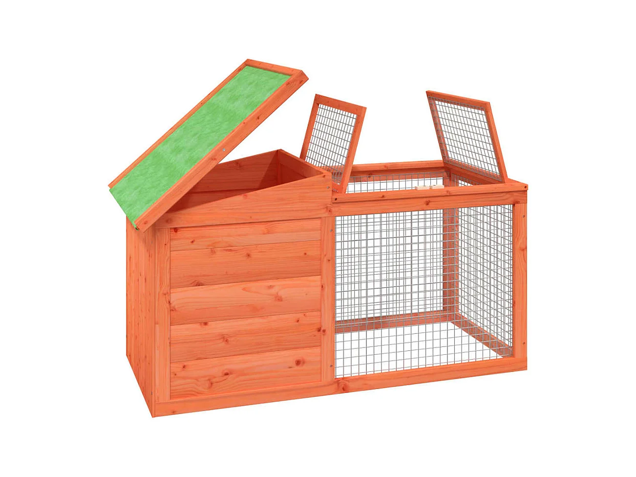 Tyron  Clapier marron 100,5x54x55 cm bois de pin massif