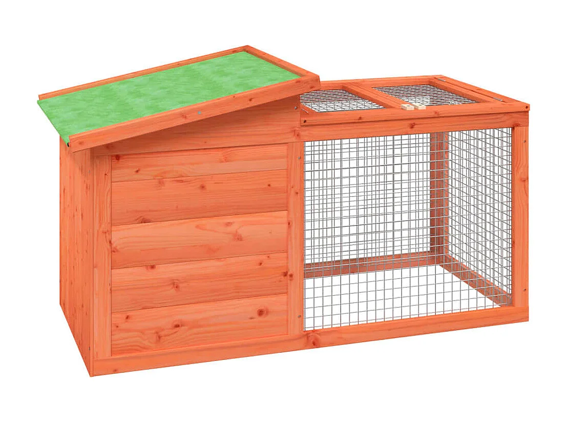 Tyron  Clapier marron 100,5x54x55 cm bois de pin massif