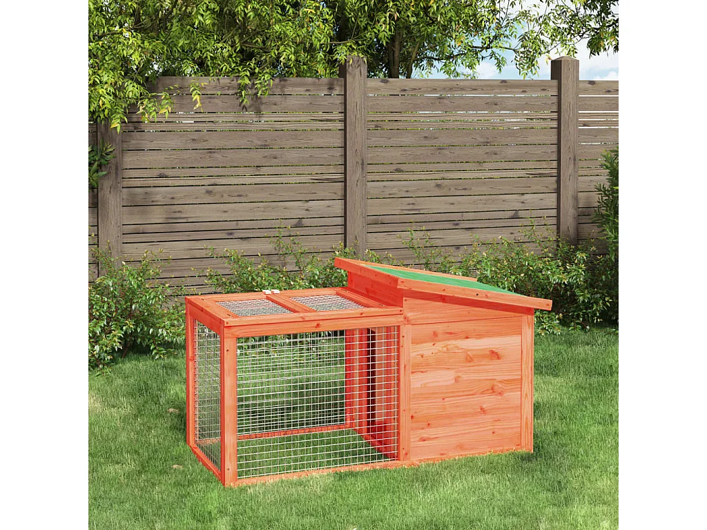 Tyron  Clapier marron 100,5x54x55 cm bois de pin massif