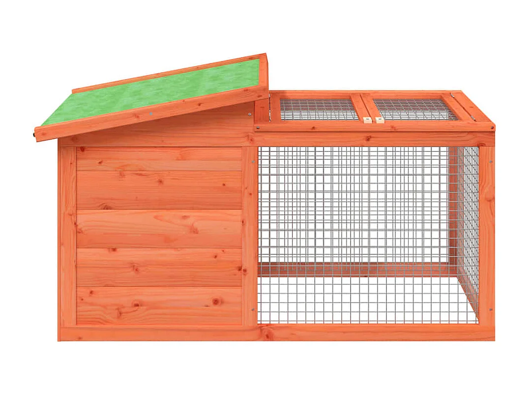 Tyron  Clapier marron 100,5x54x55 cm bois de pin massif