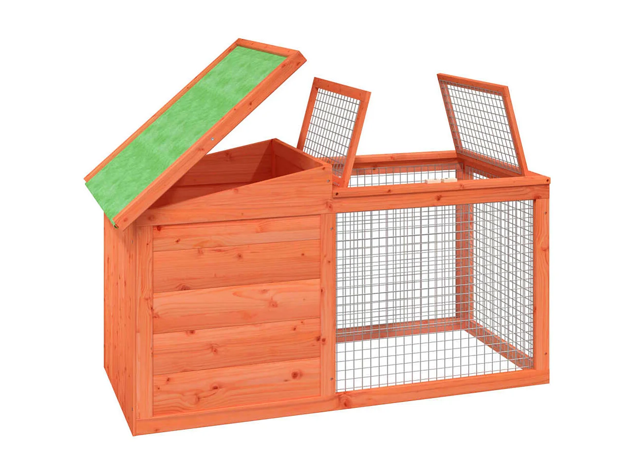 Tyron  Clapier marron 100,5x54x55 cm bois de pin massif