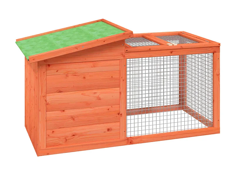 Tyron  Clapier marron 100,5x54x55 cm bois de pin massif