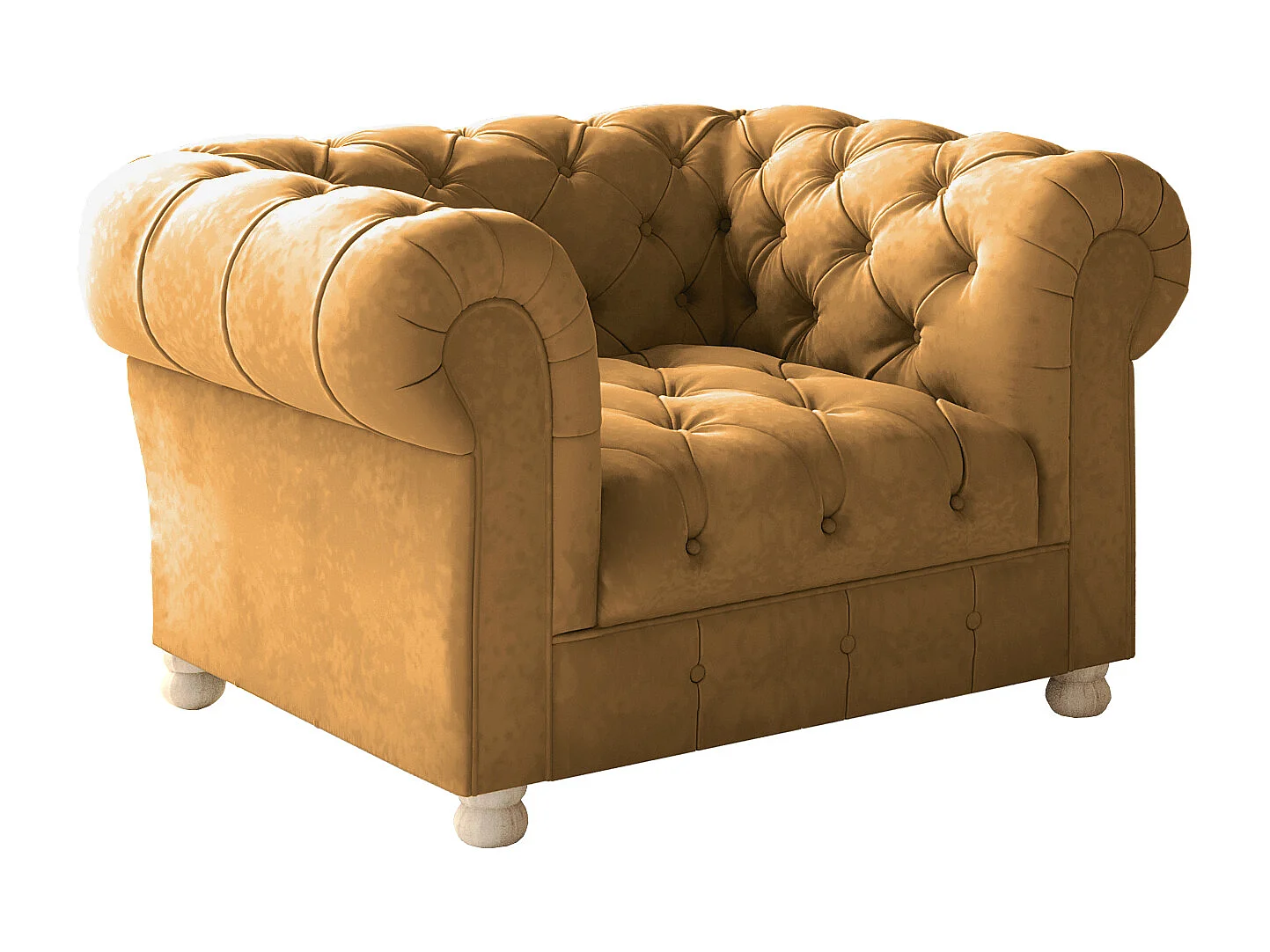Sessel CHESTERFIELD, Stoff Whisper, Golden