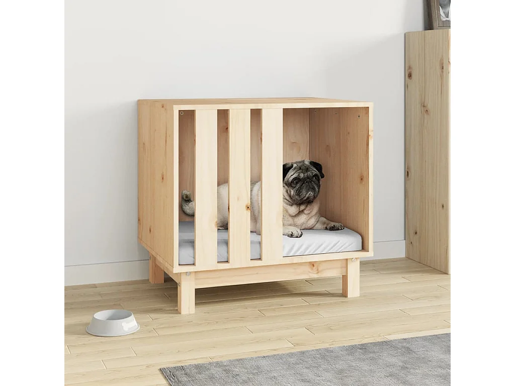 Rivoli  Caseta para perros madera maciza de pino 60x45x57 cm