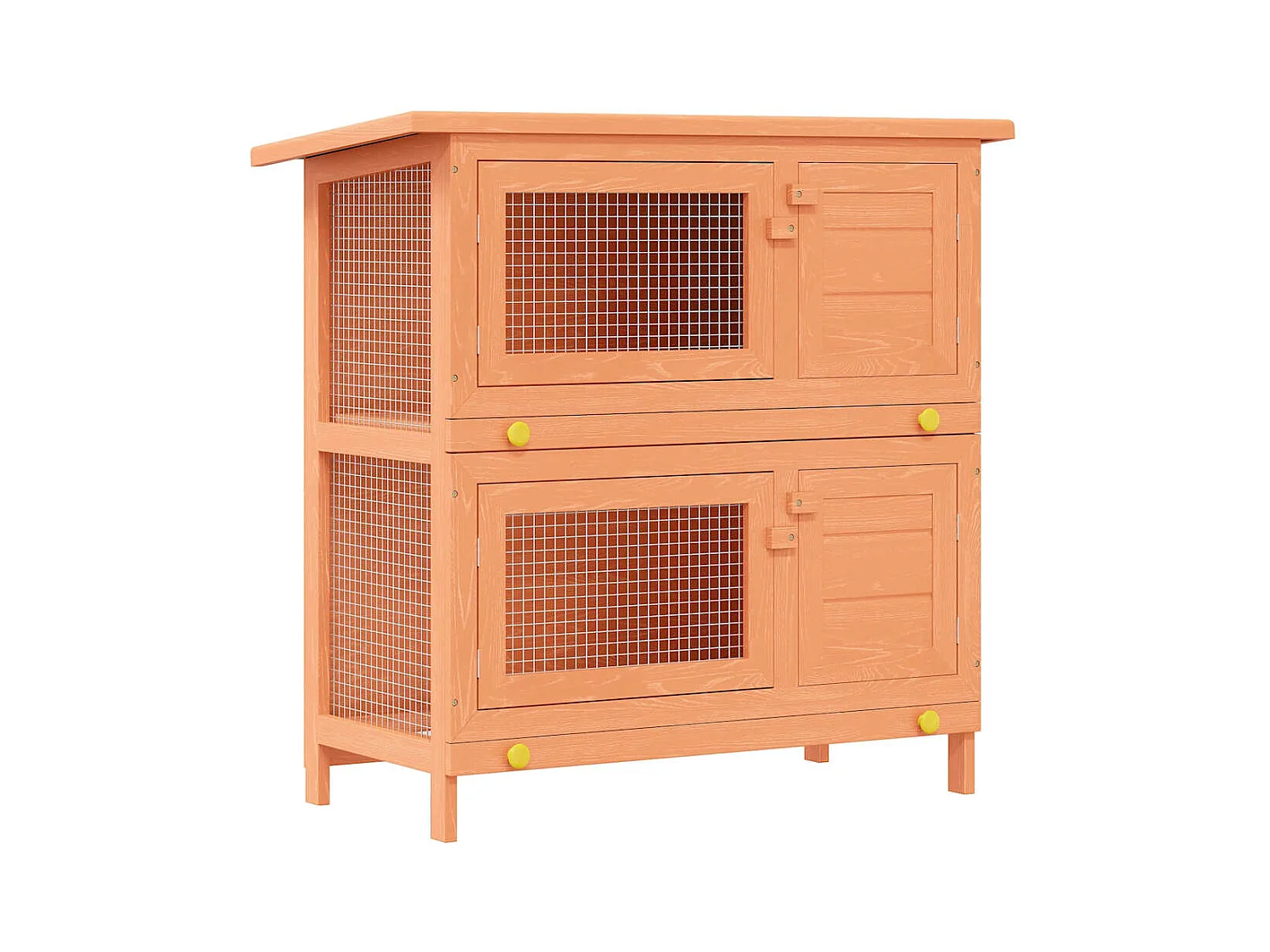 Trinity  Clapier d'extérieur Enclos pour petits animaux 4 portes Bois
