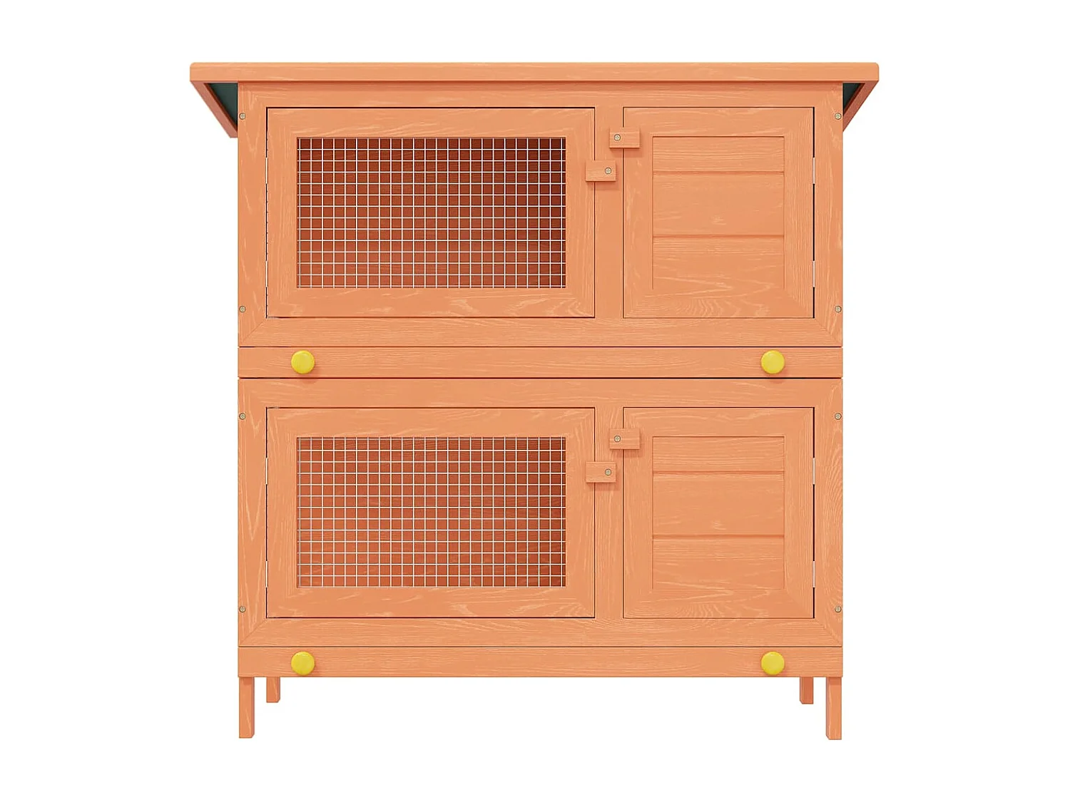 Trinity  Clapier d'extérieur Enclos pour petits animaux 4 portes Bois