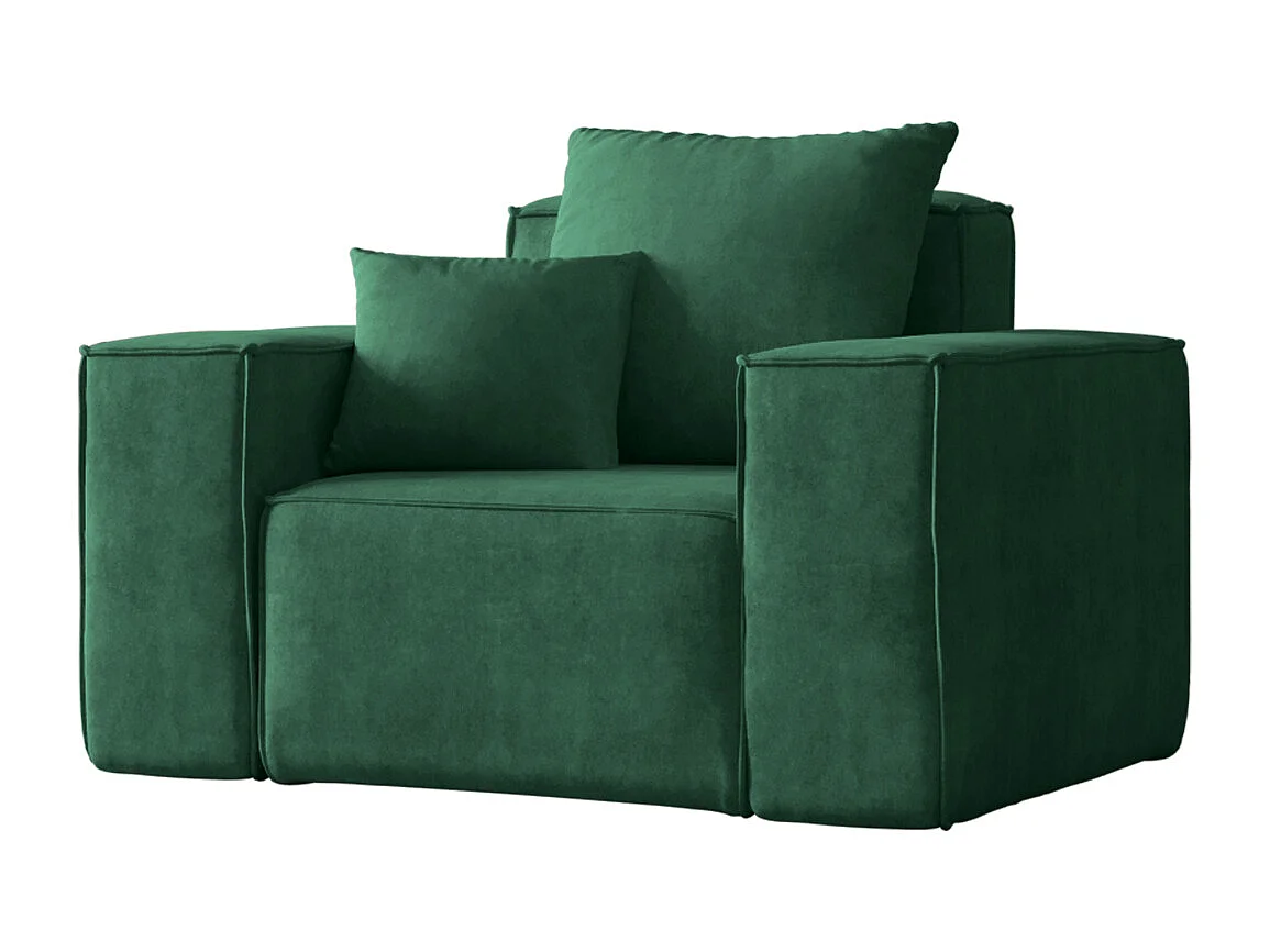 Fauteuil ELLA, tissu Noel, vert