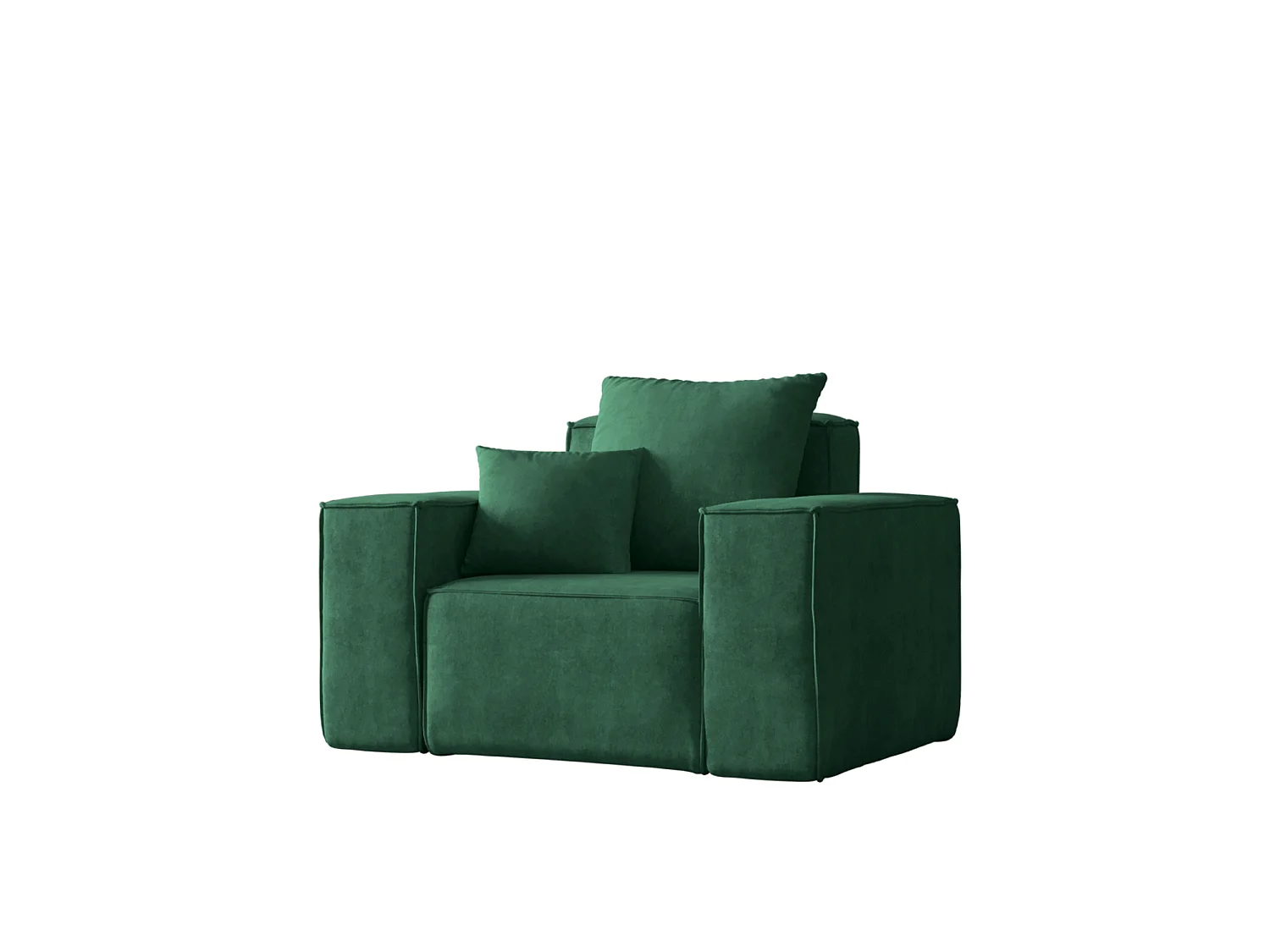 Fauteuil ELLA, tissu Noel, vert