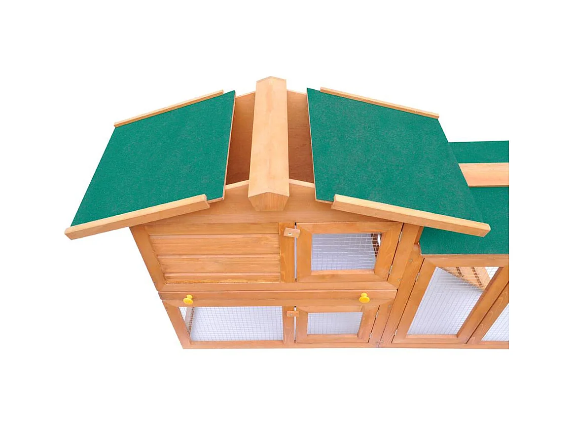 Thrandar  Clapier large d'extérieur pour petits animaux de compagnie Bois