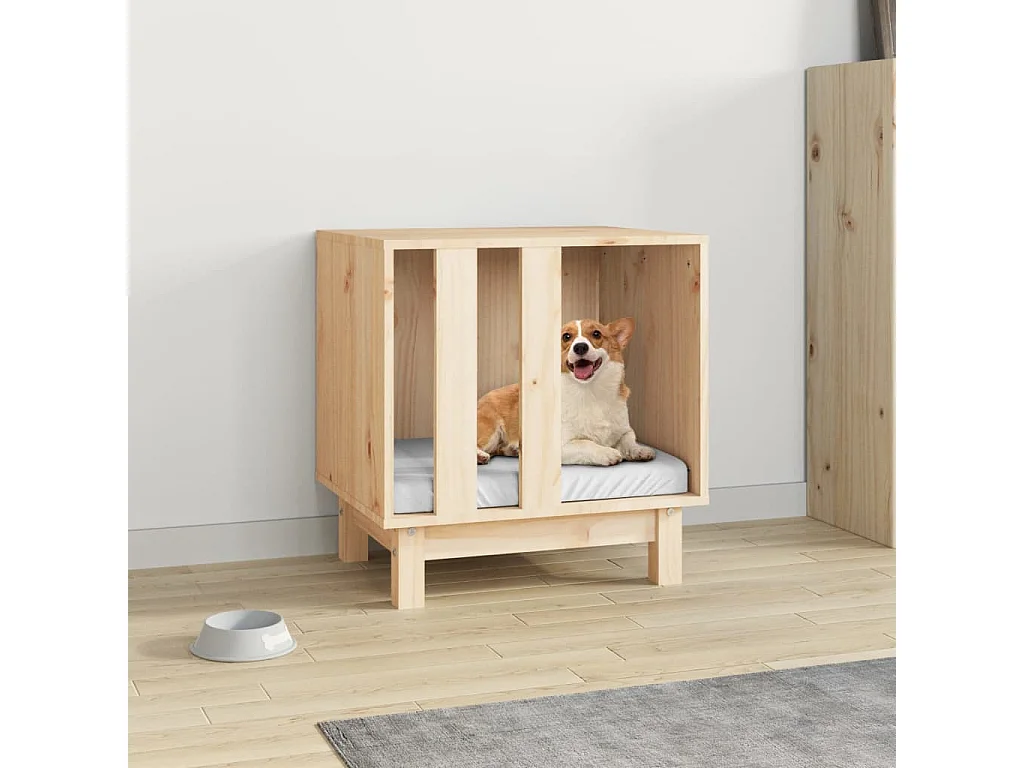 Rivoli  Caseta para perros madera maciza de pino 50x40x52 cm